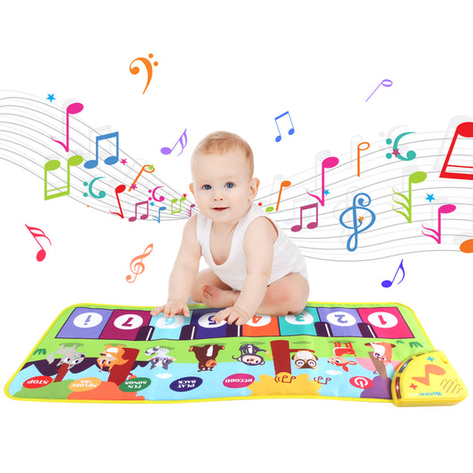 Jenilily Musical Piano Mat, Baby Dance Mat Electronic Keyboard Instrumental Toys, Carpet for Kids Toddler Girls Boys Gift