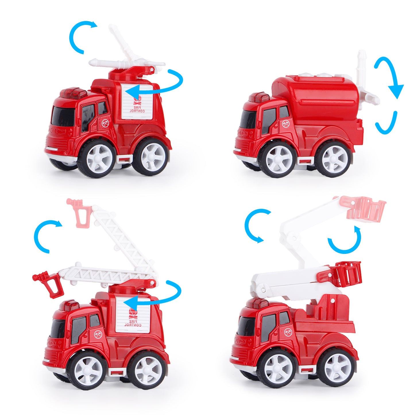 Jenilily Fire Carrier Transport Light and Sound Truck Toddler Vehicles, Mist Spray Shape Sorting Car Toys 3 4 5 6 7 Year Old Boys Kids